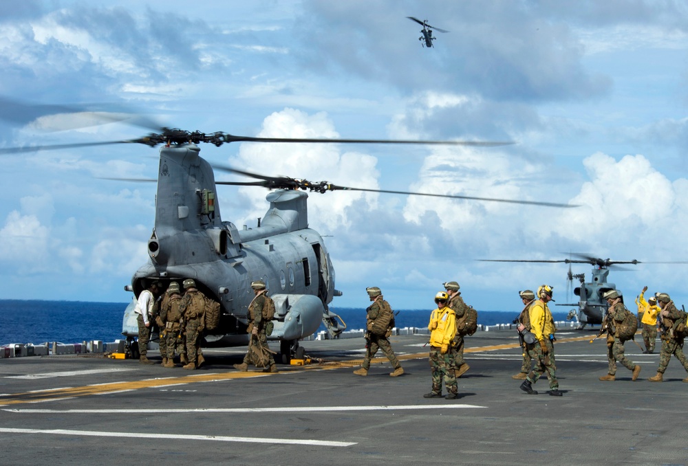 Flight operations aboard USS Bonhomme Richard