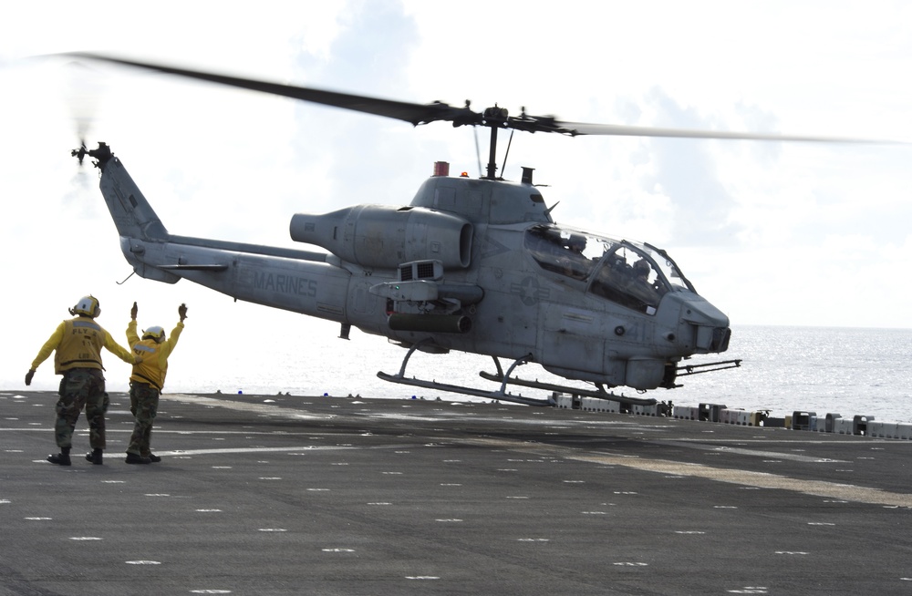 Flight operations aboard USS Bonhomme Richard