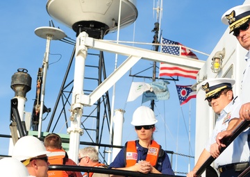 Coast Guard, EPA demonstrate Vessel of Opportunity Skimming System along Cleveland Harbor