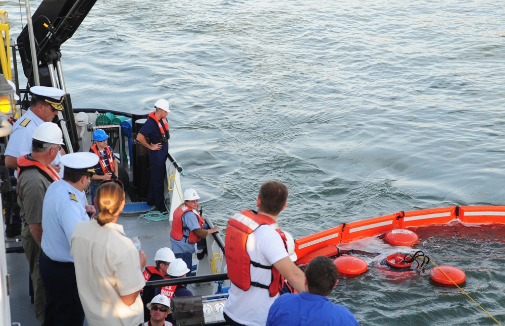 Coast Guard, EPA demonstrate Vessel of Opportunity Skimming System along Cleveland Harbor