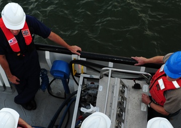 Coast Guard, EPA demonstrate Vessel of Opportunity Skimming System along Cleveland Harbor