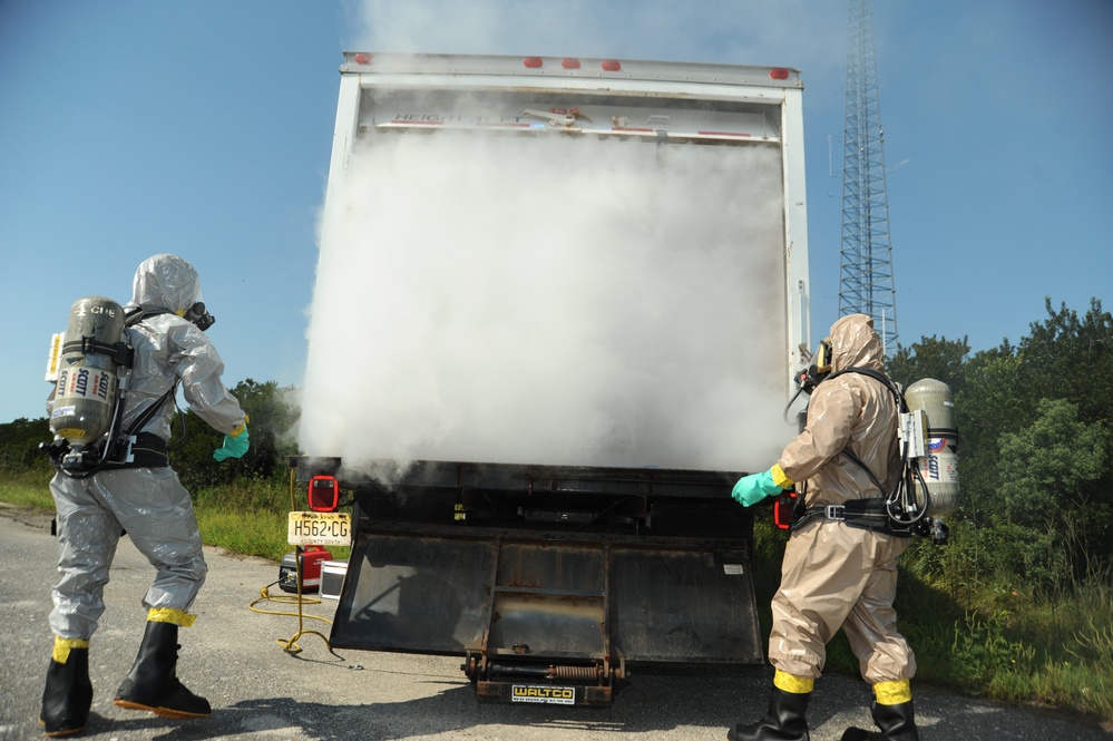 Agencies participate in hazardous material response exercise