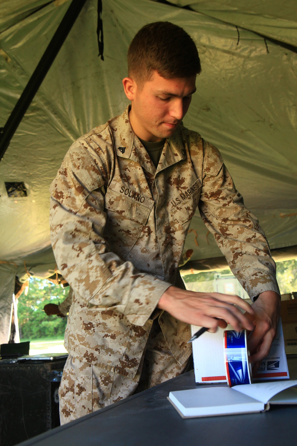 Training prepares Marines, soldiers to process mail in isolated areas