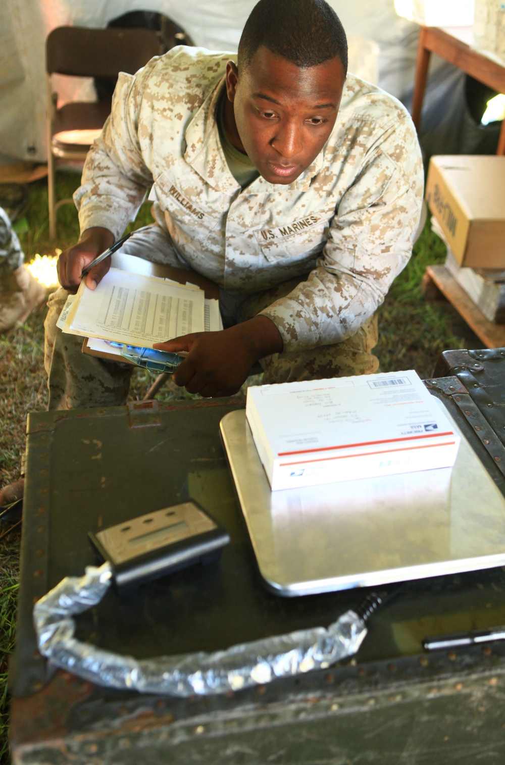 Training prepares Marines, soldiers to process mail in isolated areas