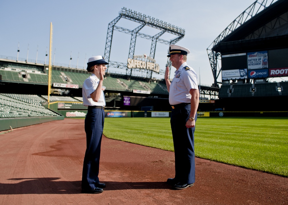Reenlistment at Seattle's SAFECO Field
