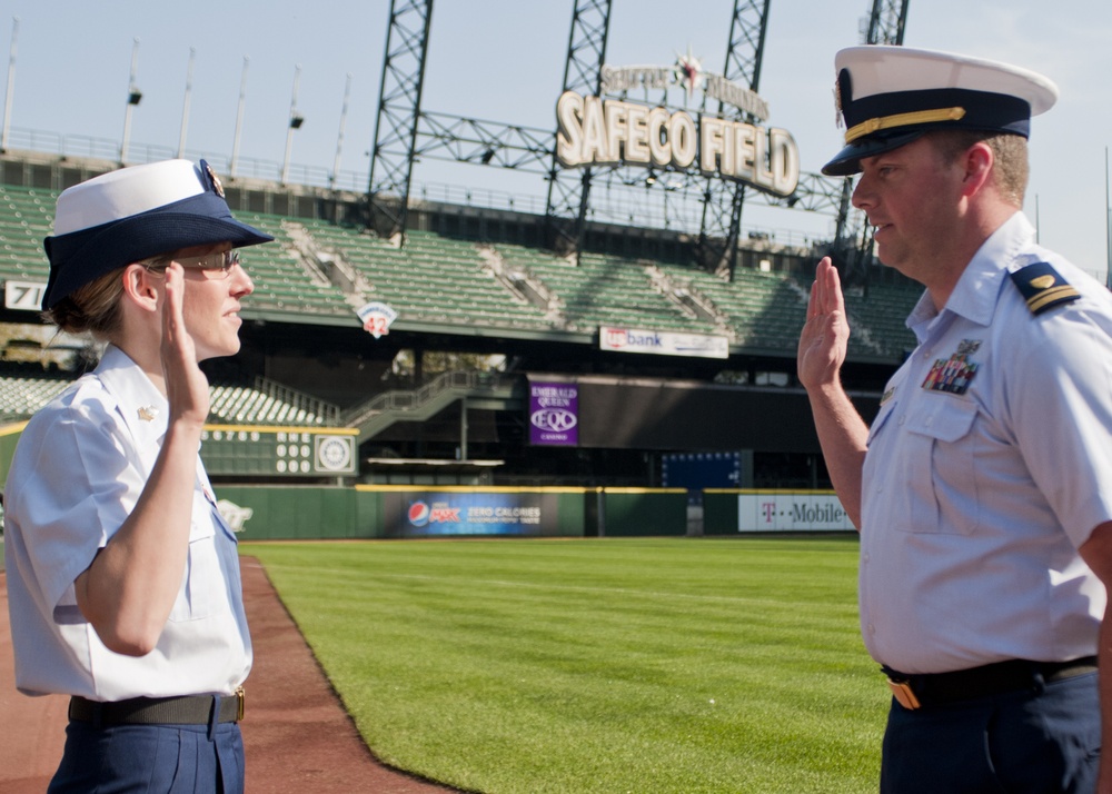 Reenlistment at Seattle's SAFECO Field