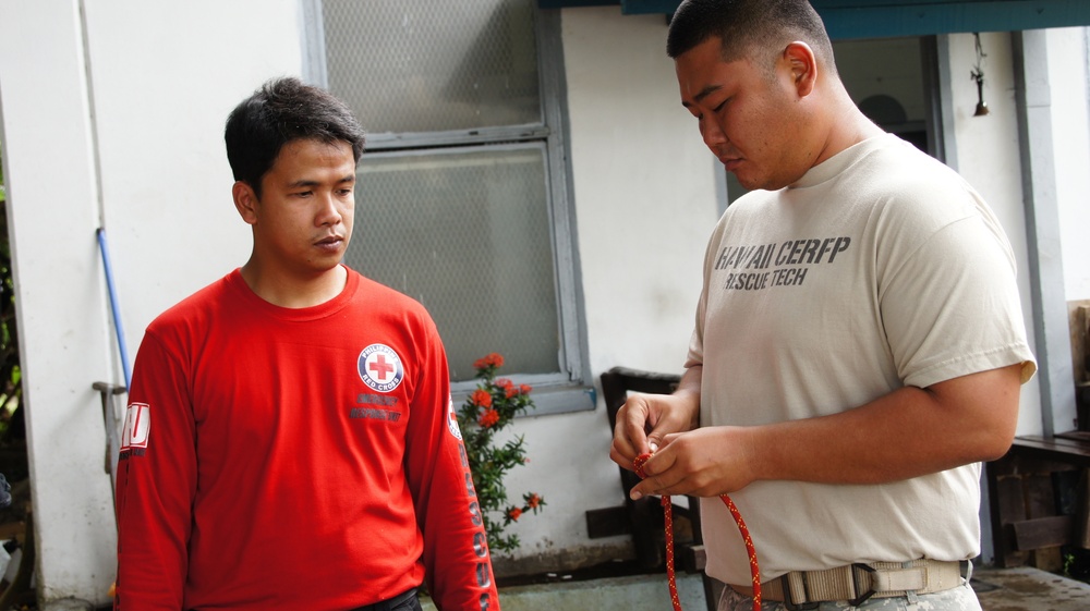 Hawaii National Guard urban search and rescue forces travel to the Philippines to share their knowledge and expertise.