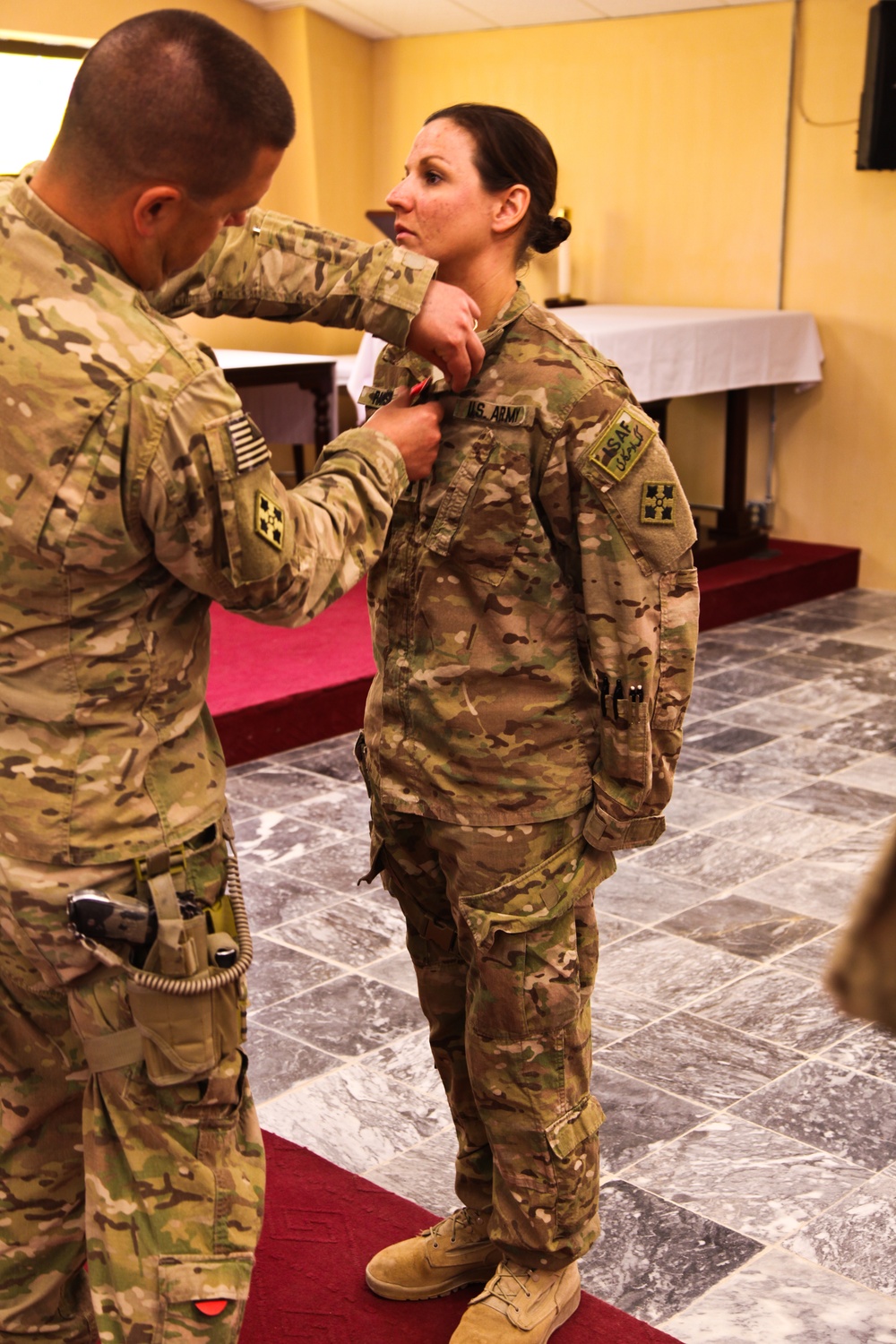 Change of Command ceremony on Forward Operating Base Fenty