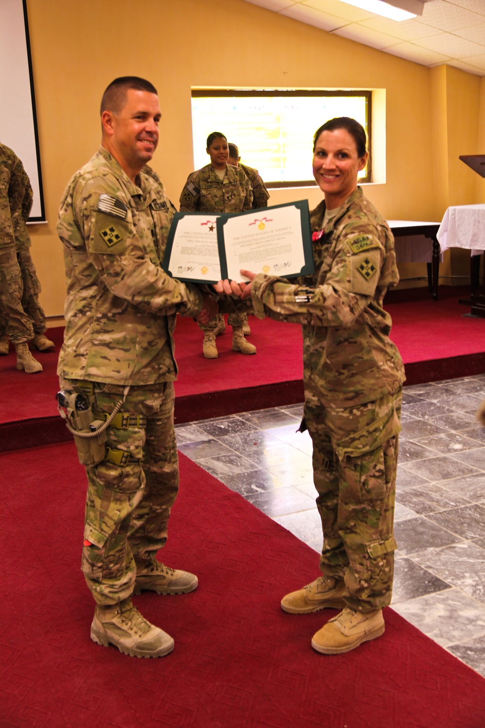 Change of Command ceremony on Forward Operating Base Fenty