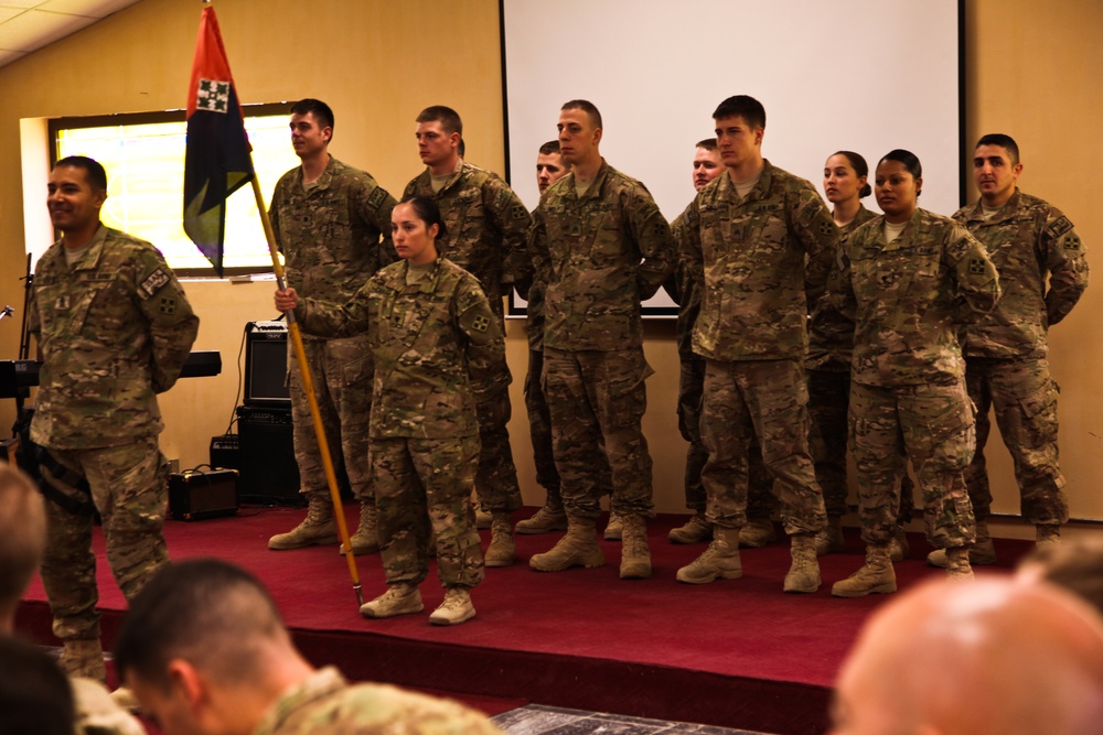 Change of Command ceremony on Forward Operating Base Fenty