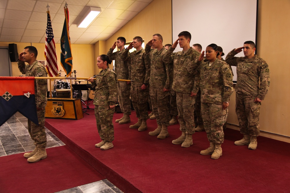 Change of Command ceremony on Forward Operating Base Fenty