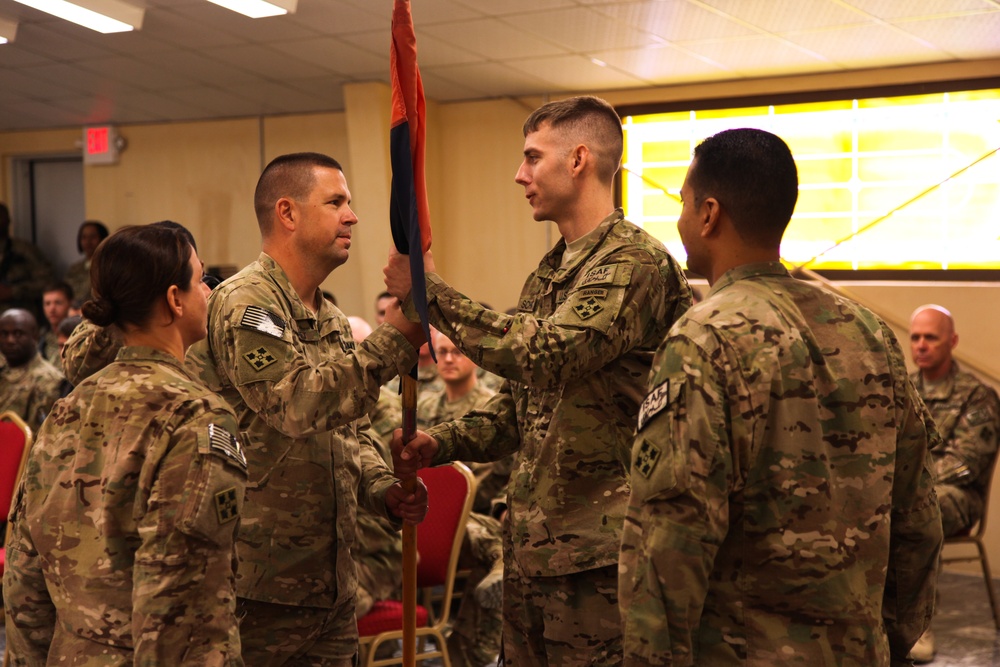 Change of Command ceremony on Forward Operating Base Fenty