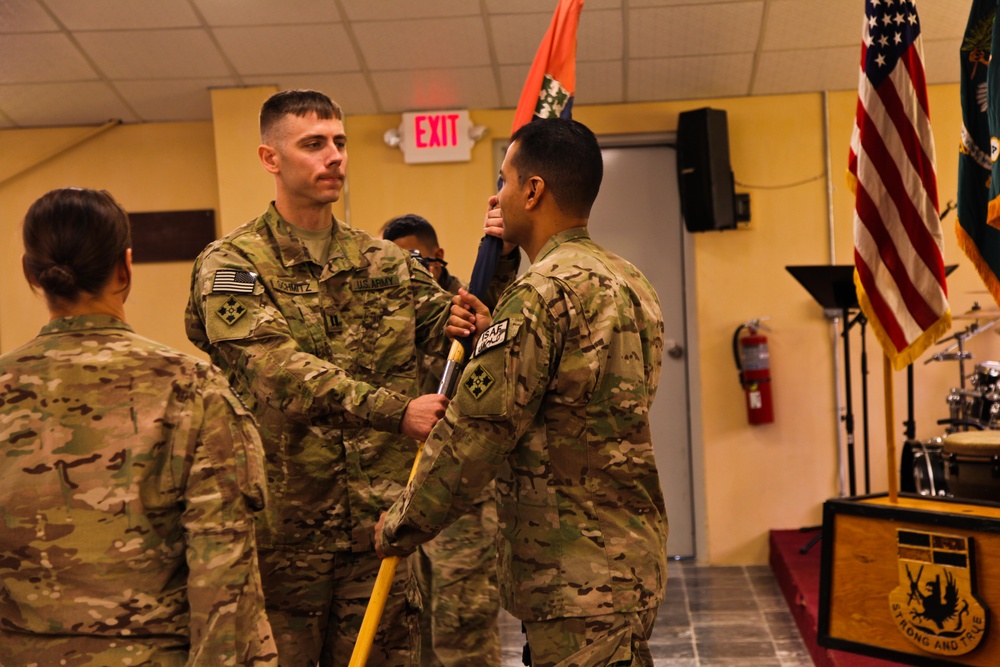 Change of Command ceremony on Forward Operating Base Fenty