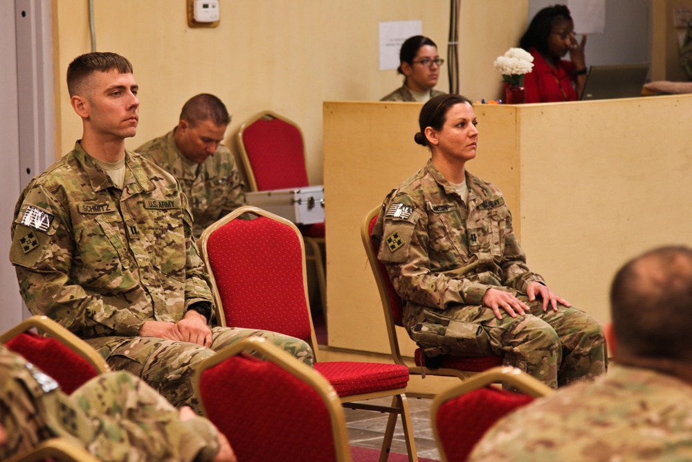 Change of Command ceremony on Forward Operating Base Fenty