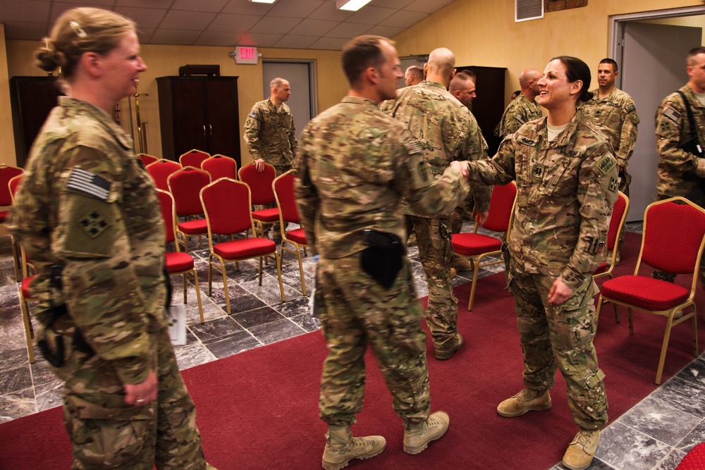 Change of Command ceremony on Forward Operating Base Fenty