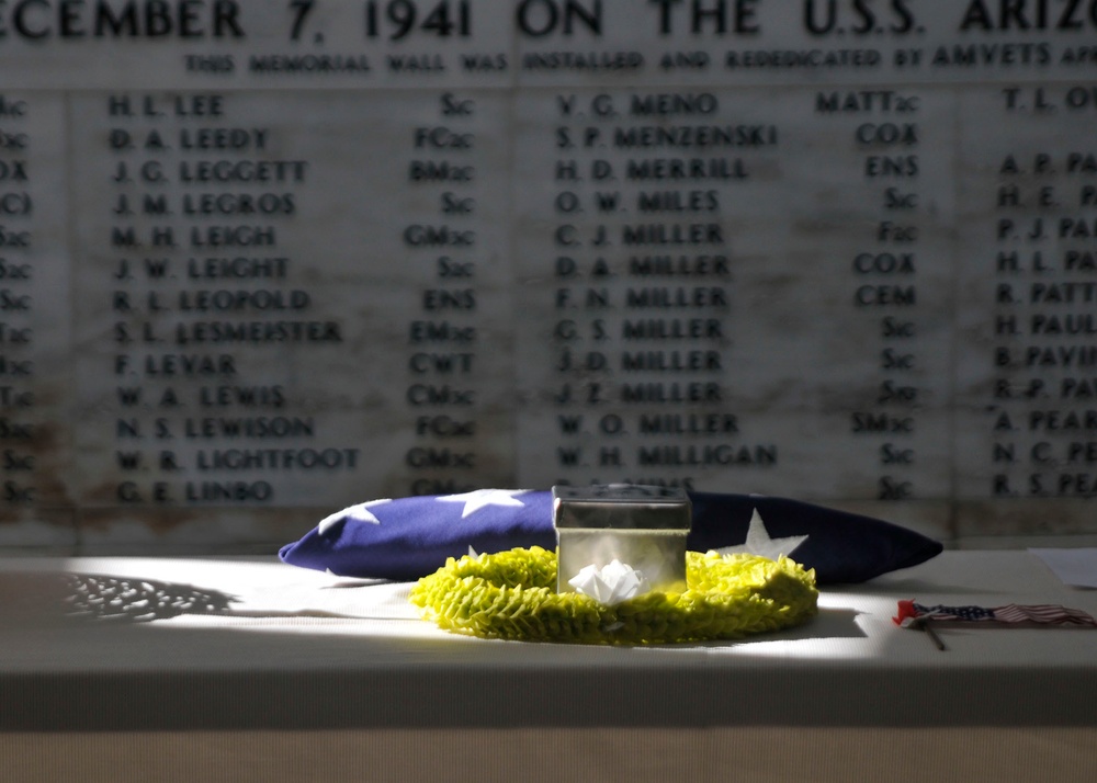 Interment ceremony at the USS Arizona Memorial