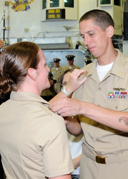 Husband and wife anchor up aboard Wasp