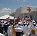 First lady at welcome home ceremony