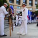 Wreath laying ceremony at the Navy Memorial