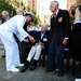 Wreath laying ceremony at the Navy Memorial