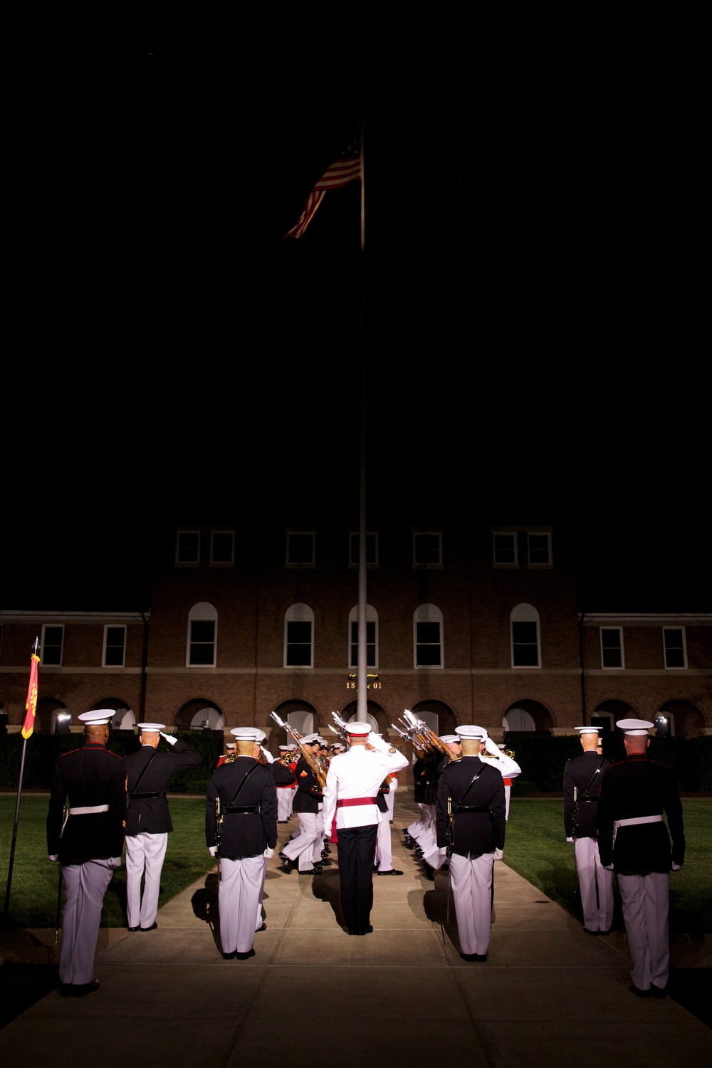 Evening parade at Marine Barracks Washington