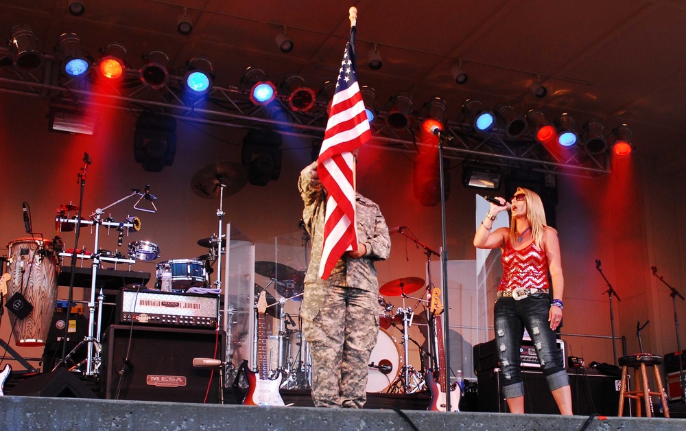 Lt. Dan Band performs a free public concert at the Fort Bragg Fairgrounds