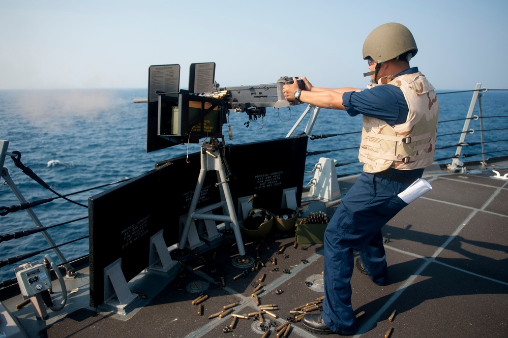 USS Jason Dunham weapons training