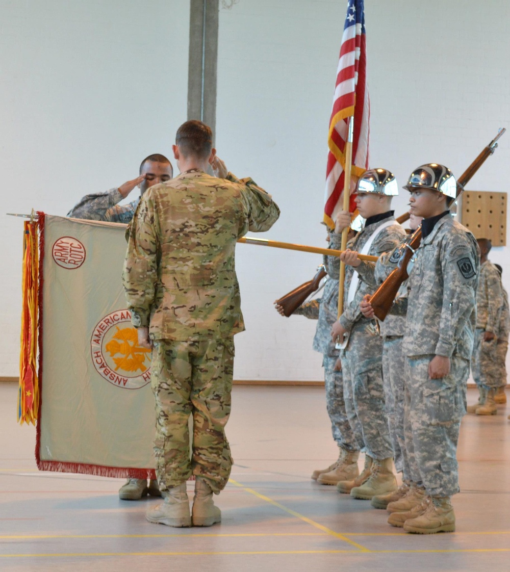 Ansbach High School Junior ROTC colors return from Afghanistan