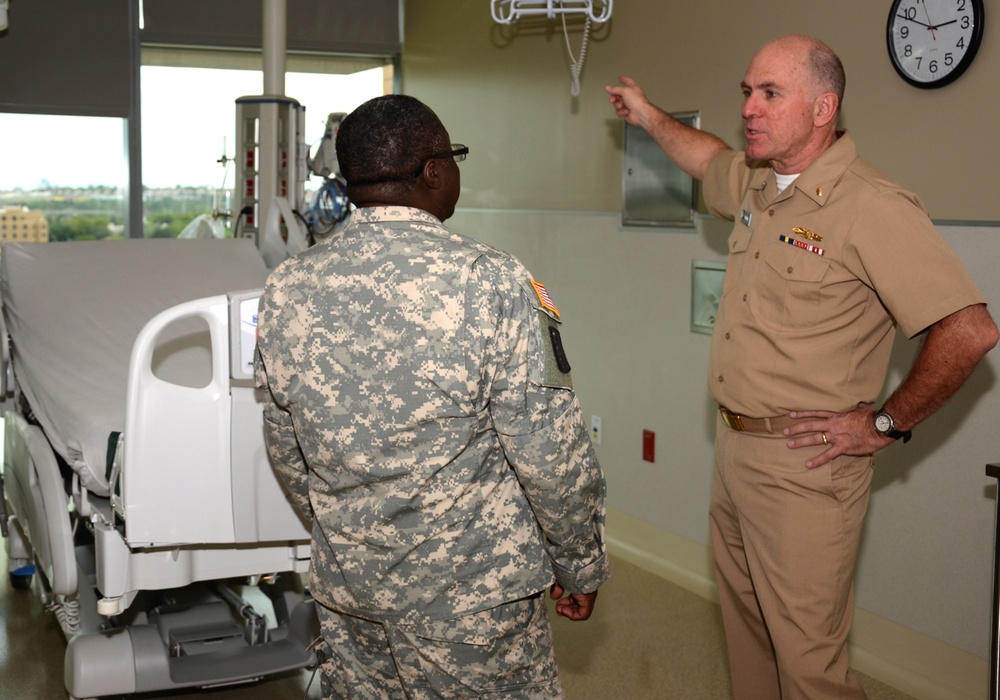 Navy surgeon general visits wounded Marines, Sailors