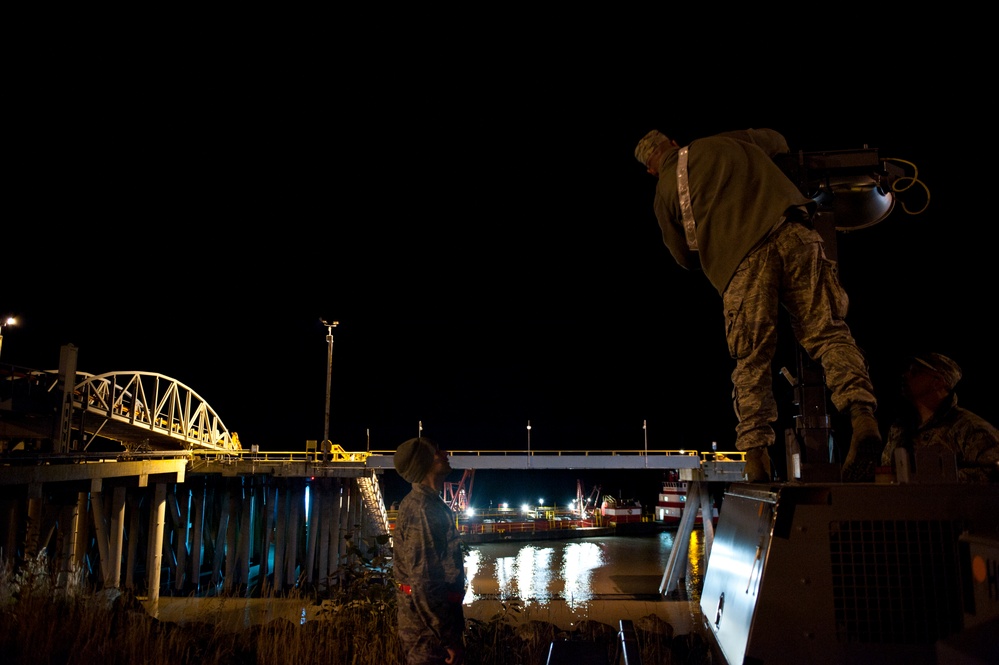 JBER airmen recover F-4 Fuel Tank from Port of Anchorage