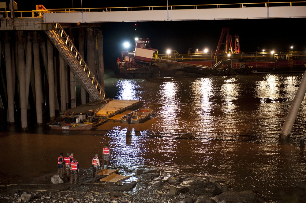 JBER airmen recover F-4 Fuel Tank from Port of Anchorage