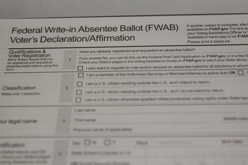 DoD announces Absentee Voting Week for service members, families