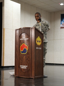 Area IV soldiers and students speak out in opposite languages