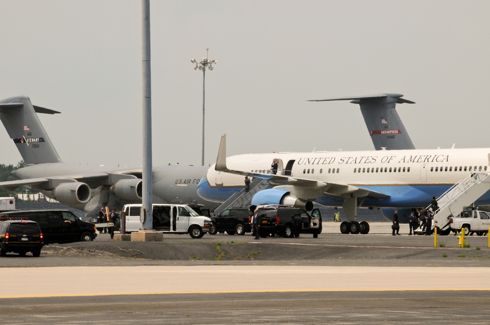 Vice President Joseph Biden departs Stewart Air National Guard Base