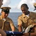 Chief petty officers fold flag