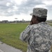 Army Reserve soldiers salute visiting shuttle