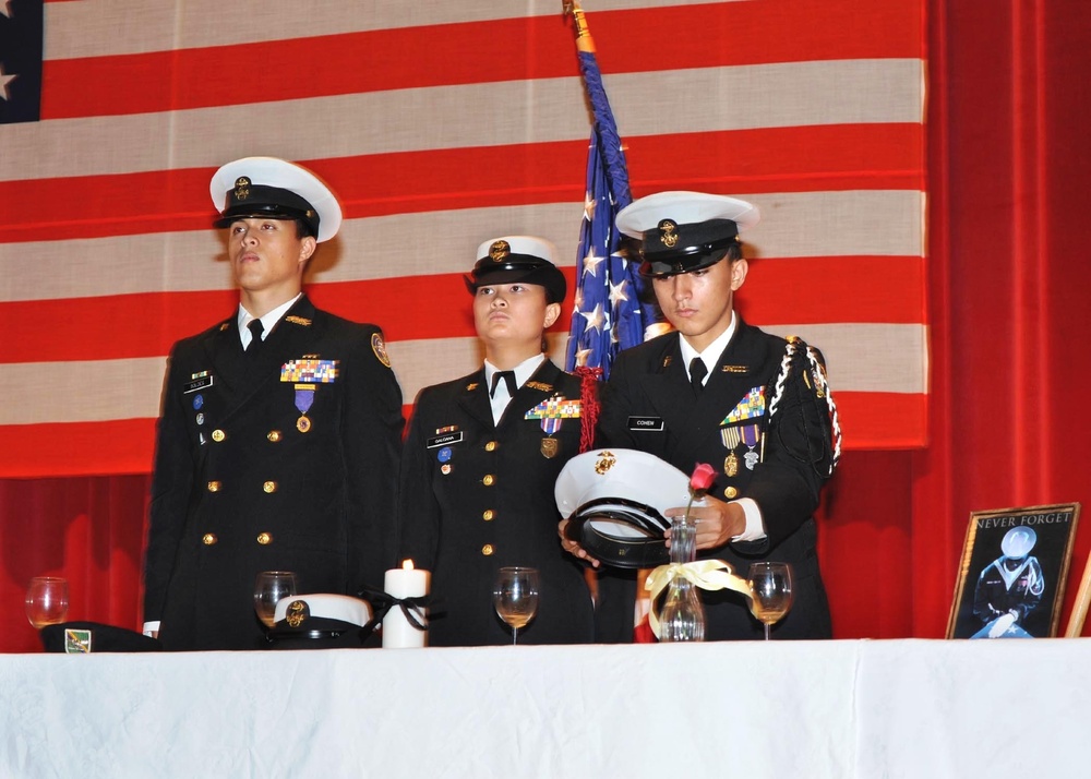 Nile C. Kinnick High School Navy Jr. Reserve Officers' Training Corps POW/MIA recognition ceremony