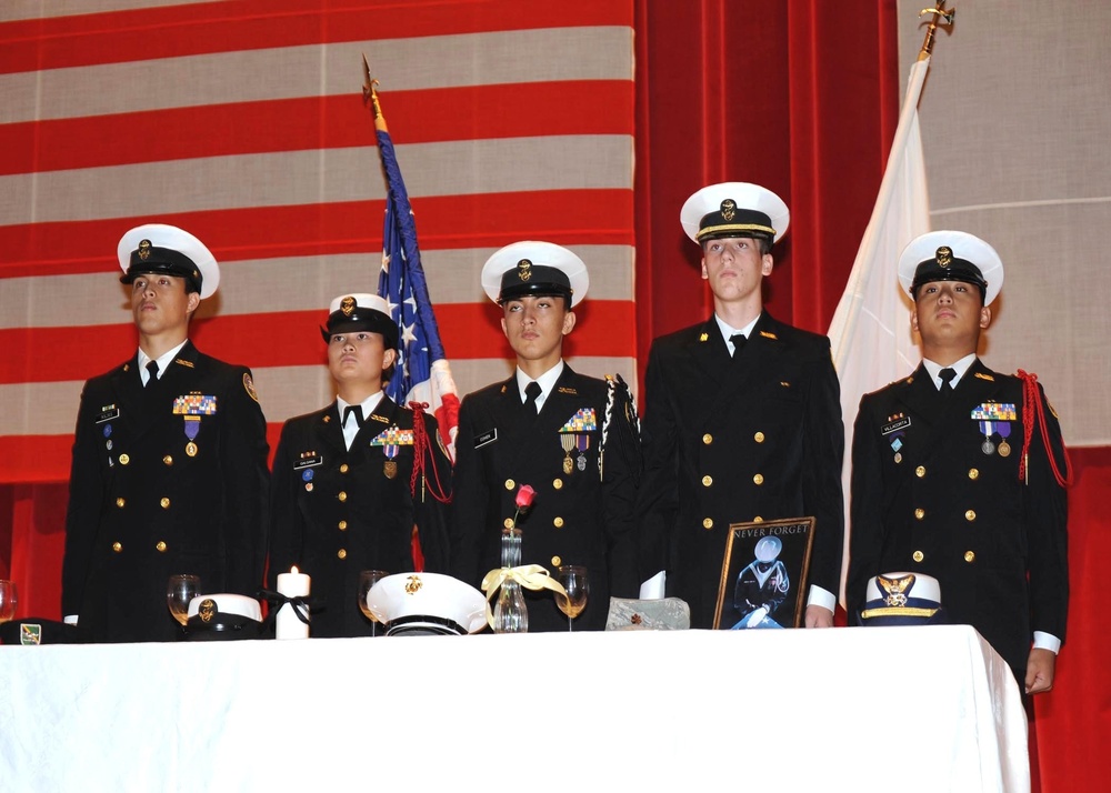 Nile C. Kinnick High School Navy Jr. Reserve Officers' Training Corps POW/MIA recognition ceremony