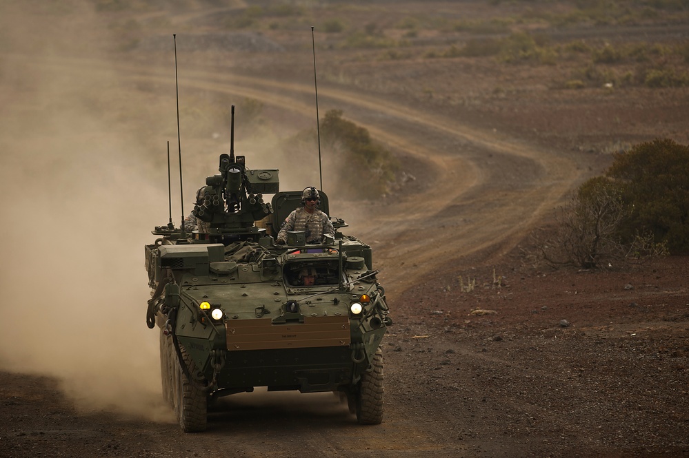 Soldiers from the 1-21 conduct training at Pohakuloa Training Area in Hawaii