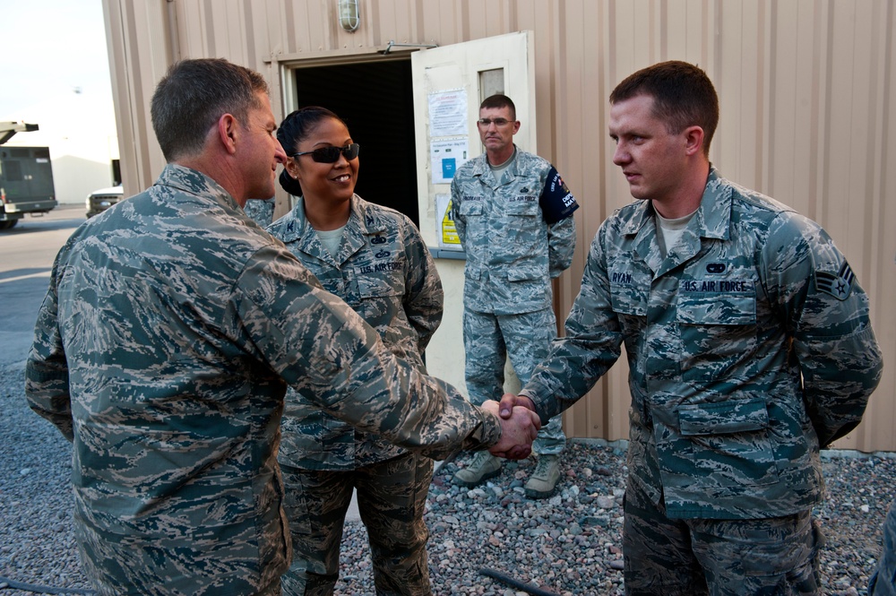 AFCENT commander visits Transit Center at Manas