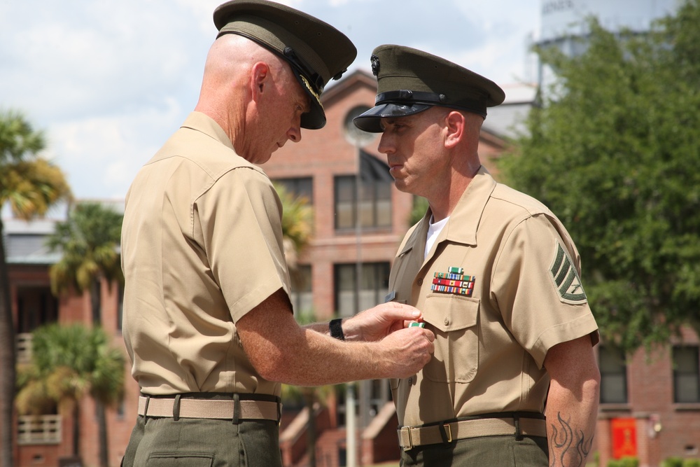 SSgt Richard Root Retirement H&amp;SBN MCRD PISC