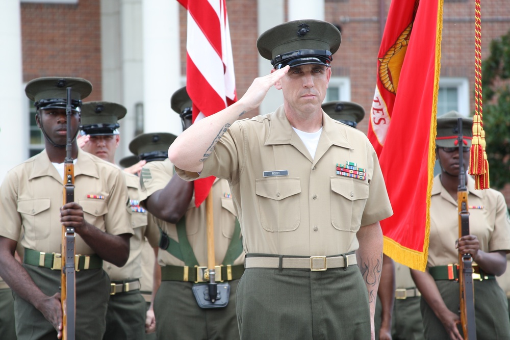 SSgt Richard Root Retirement H&amp;SBN MCRD PISC