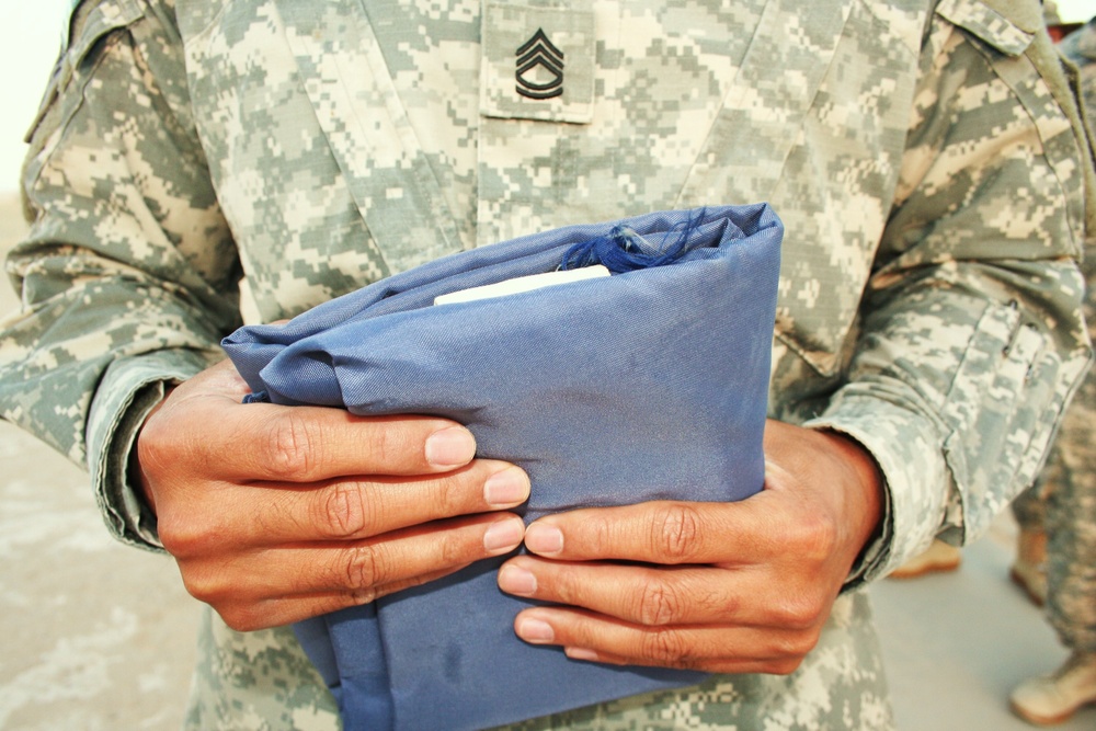 South Carolina Army National Guard soldiers observe 9/11 with storied flag