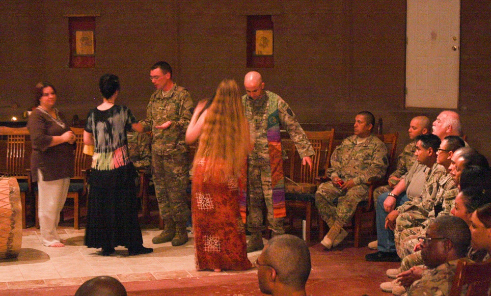 Warrior ceremony and drum circle