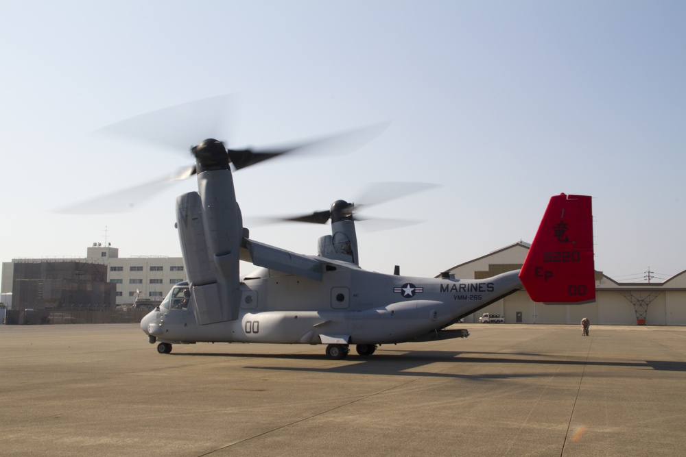 MV-22 conducts first flights in Japan