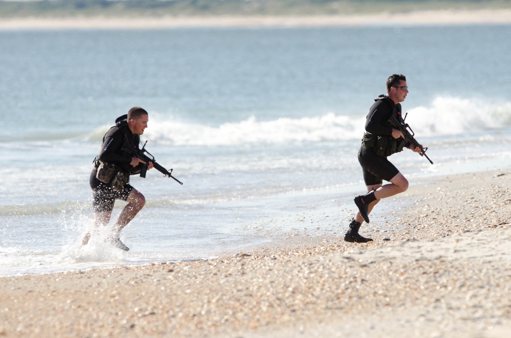 Clearing the beach