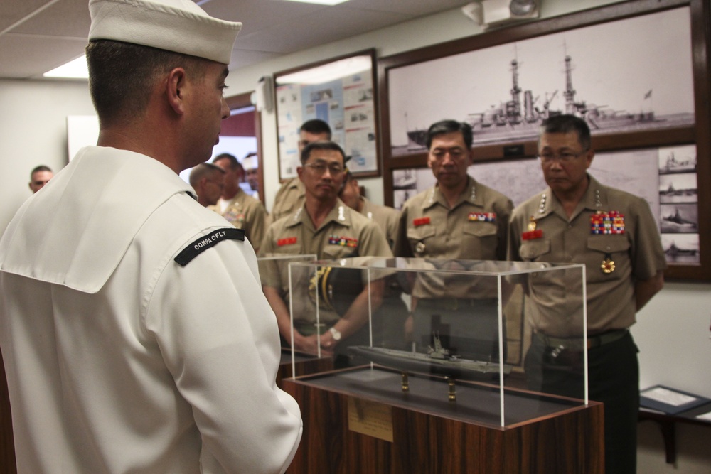 ROK Marine CMC visit to Pearl Harbor