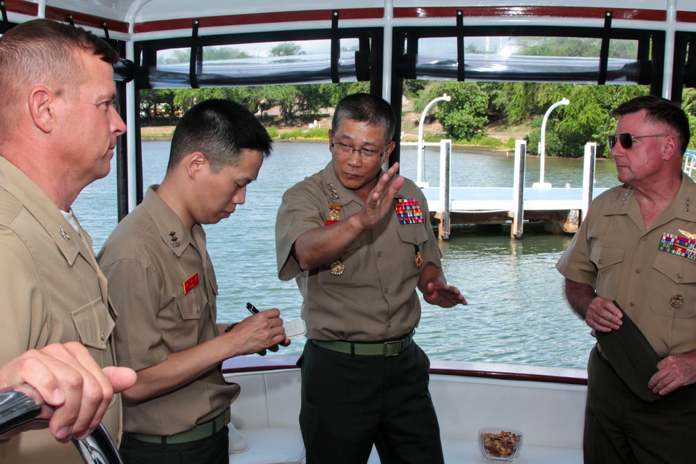 ROK Marine CMC visit to Pearl Harbor