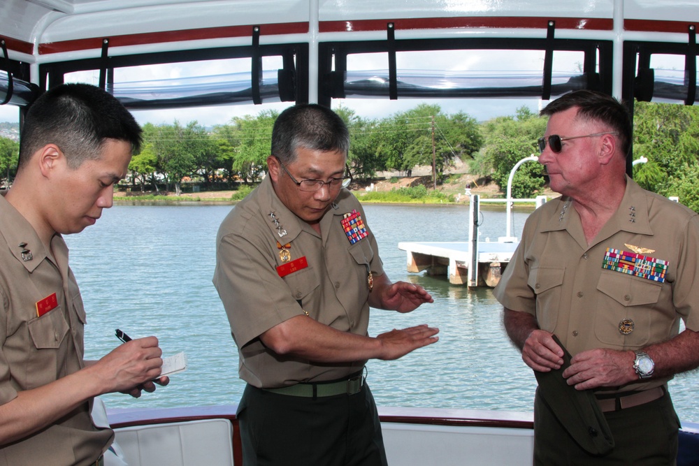 ROK Marine CMC visit to Pearl Harbor