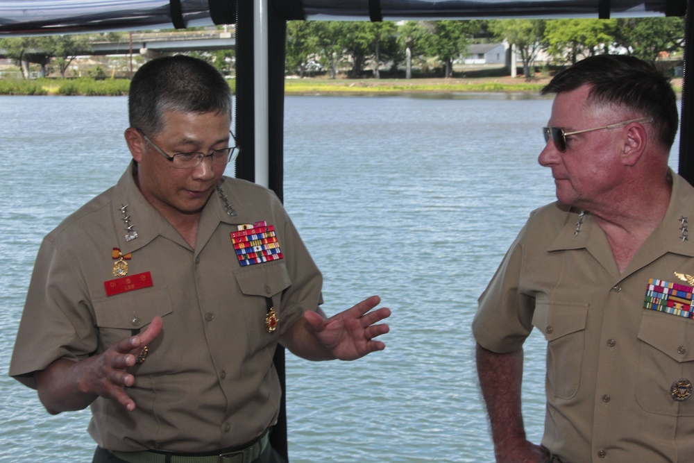 ROK Marine CMC visit to Pearl Harbor